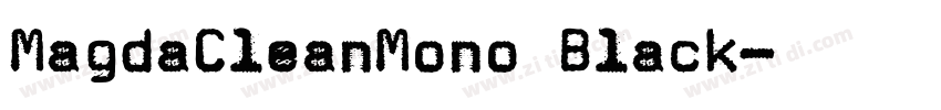 MagdaCleanMono Black字体转换